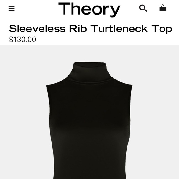 Theory Tops - Theory Sleeveless Ribbed Turtleneck